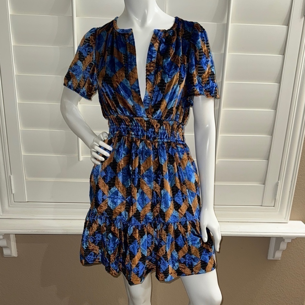 Anthropologie The Somerset Mini Dress: Velvet Edition